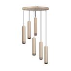ETH Hanglamp Miller rond 6x E27 Zand, Ophalen of Verzenden, Zo goed als nieuw, 50 tot 75 cm
