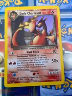 Dark Charizard - Team Rocket - Pokémon Kaart, Ophalen of Verzenden, Gebruikt, Losse kaart, Foil