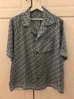 Dior silk shirt oblique light blue maat 39 (M) 100% oroginee, Ophalen of Verzenden, Zo goed als nieuw, Blauw, Halswijdte 39/40 (M)