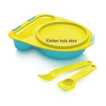 Nieuw tupperware lunchbox kiddos baby peuterbord bestek set beschikbaar voor biedingen
