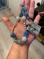 Blauwe Phone Chain met Mini Bijbel, Ophalen of Verzenden, Nieuw, Overige materialen, Met bedels of kralen