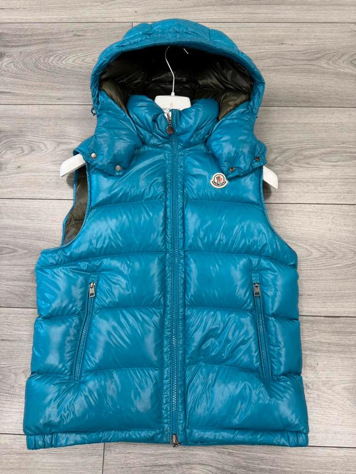 Moncler Bormes Gilet Blauw - Maat 3/L - Incl. Aankoopbewijs, Kleding | Heren, Bodywarmers, Zo goed als nieuw, Blauw, Ophalen of Verzenden