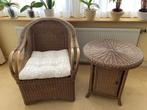 Rotan stoel met kussen en tafel met opbergruimte, Kinderen en Baby's, Ophalen, Zo goed als nieuw, Tafel(s) en Stoel(en)