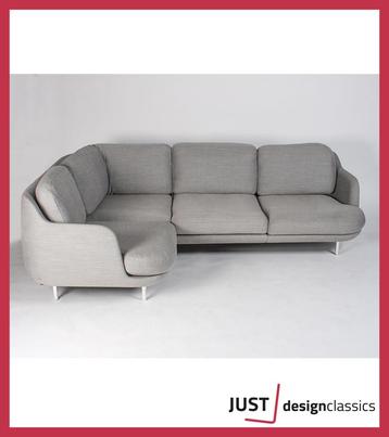 Fritz Hansen Lune Corner Sofa Grijs Wol Hoekbank beschikbaar voor biedingen