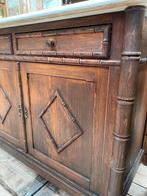 Vintage kast dressoir Faux Bamboe met marmer, Ophalen