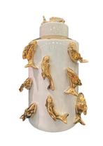 Wit +  gouden vissen 3-d voorraad pot jar 🐠, Nieuw, Ophalen of Verzenden, X, X