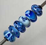 Trollbeads BLAUWE SET (6 stuks), samen voor €50, Gebruikt, -, -, Trollbeads