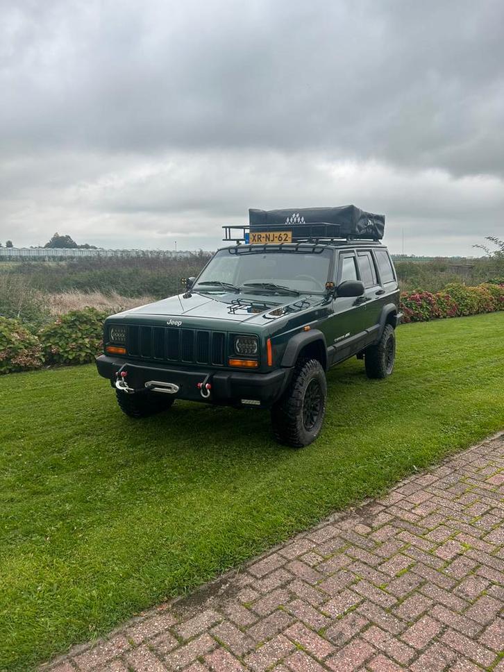 Jeep Cherokee 4.0 I AUT 1999, Auto's, Jeep, Particulier, Benzine, SUV of Terreinwagen, Automaat, Origineel Nederlands, Groen, Vierwielaandrijving