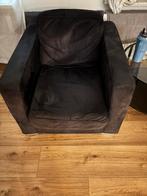 Zwarte comfortabele kwaliteit fauteul, Huis en Inrichting, Fauteuils, Ophalen, Zo goed als nieuw, 75 tot 100 cm