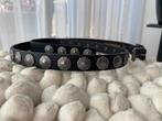 Superleuke smalle zwartlederen riem met studs, maat 85, Minder dan 3 cm, 100 cm of meer, Heupriem, Ophalen of Verzenden