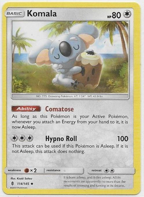 Guardians Rising,  Komala [uncommon] 114/145, Hobby en Vrije tijd, Verzamelkaartspellen | Pokémon, Nieuw, Losse kaart, Verzenden