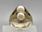 Gouden Vintage ring met parels. 2026/73., Overige kleuren, ., Ophalen of Verzenden, Zo goed als nieuw