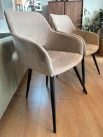 4 Jesper Eetkamerstoelen - Off White Velvet, Ophalen, Twee, Wit, Zo goed als nieuw