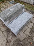 Betonbanden 38x40x25 grijs structuur ook als traptrede te ge, Tuin en Terras, Tegels en Klinkers, Ophalen, Nieuw, Beton, Overige typen