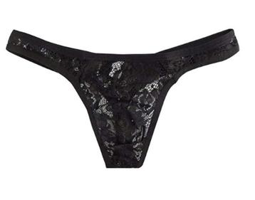 Zwarte kanten doorzichtige heren slip / sexy mannen beschikbaar voor biedingen