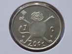 Laatste nikkelen gulden munt uit 2001 houdertje goede staat, Postzegels en Munten, Munten | Nederland, 1 gulden, Ophalen of Verzenden