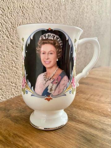Zilveren jubileum queen Elizabeth koffie mok mok kop beschikbaar voor biedingen