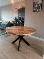 Mangohout eettafel 120cm rond, Huis en Inrichting, Tafels | Eettafels, Ophalen, 100 tot 150 cm, Rond, Zo goed als nieuw