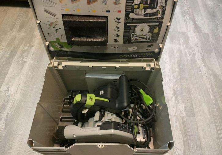 Festool TS 55 REBQ-Plus, Doe-het-zelf en Verbouw, Gereedschap | Zaagmachines, Zo goed als nieuw, Invalzaag, 1200 watt of meer