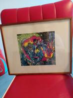 Vintage aquarel uit de 60s  gesigneerd, Ophalen of Verzenden