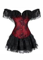 Betoverende corset jurk met kant en tulle, tm 7XL, Kleding | Dames, Tops, Nieuw, Zonder mouw, Verzenden