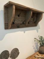 Landelijke houten kapstok gemaakt van truckbody wood, Wandkapstok, Nieuw, Ophalen of Verzenden, Minder dan 100 cm