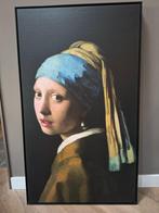 Canvas meisje met de parel in zwarte lijst, Huis en Inrichting, Woonaccessoires | Schilderijen, Tekeningen en Foto's, Ophalen