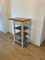 STENSTORP keukenkar, wit/eiken 45x43x90cm., Ophalen, Zo goed als nieuw