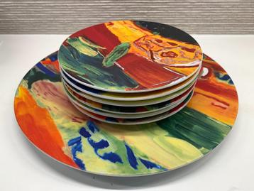 Mooie set schaal met 6 bordjes Riet van Esch Atelier Artenzo beschikbaar voor biedingen