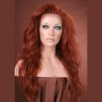 SALE Lace front pruik lang golvend rood haar model Yvonne, Verzenden, Nieuw, Pruik of Haarverlenging