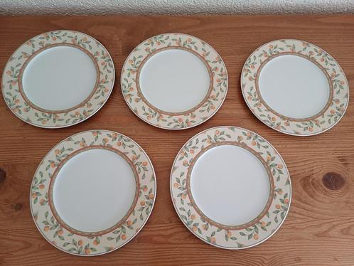 Koffietijd servies  5 ontbijtborden, Huis en Inrichting, Keuken | Servies, Zo goed als nieuw, Bord(en), Overige stijlen, Aardewerk