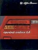 Alfa Romeo Alfasud Sprint brochure/auto folder '77 - '84, Ophalen of Verzenden, Alfa Romeo