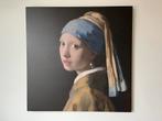 Canvas Meisje met de parel 80x80 cm, Ophalen, Gebruikt, Print, 75 tot 100 cm