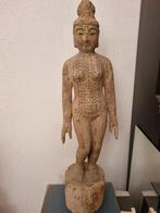 Antiek zwaar houten acupunctuurpop uit China, Antiek en Kunst, Ophalen of Verzenden
