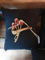 Goudkleurige Tulpen Broche - Nieuw, Sieraden, Tassen en Uiterlijk, Minder dan 4 cm, Nieuw, Ophalen of Verzenden, Goud