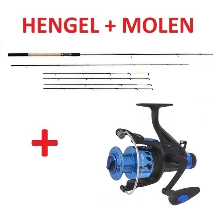 Set Ron Thompson Feeder Hengel 3,30 M - 2D + Molen Nieuw !!, Watersport en Boten, Hengelsport | Algemeen, Nieuw, Complete hengel