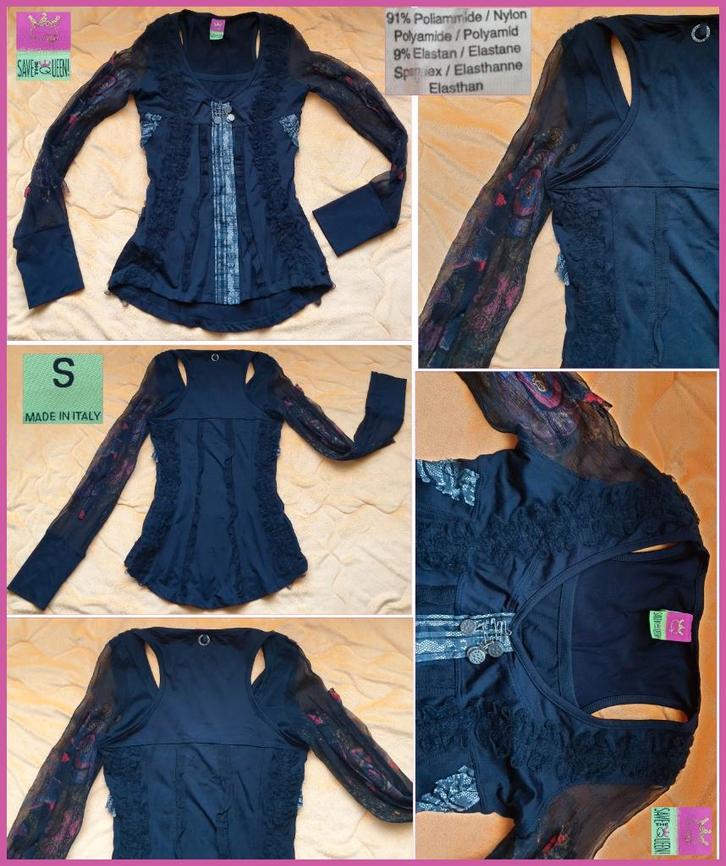 SAVE THE QUEEN prachtige blouse/top maat S(36), Kleding | Dames, Blouses en Tunieken, Zo goed als nieuw, Maat 36 (S), Zwart, Ophalen of Verzenden