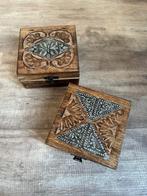 Antiek houten opberg doosjes bakjes kistjes, Antiek en Kunst, Ophalen of Verzenden