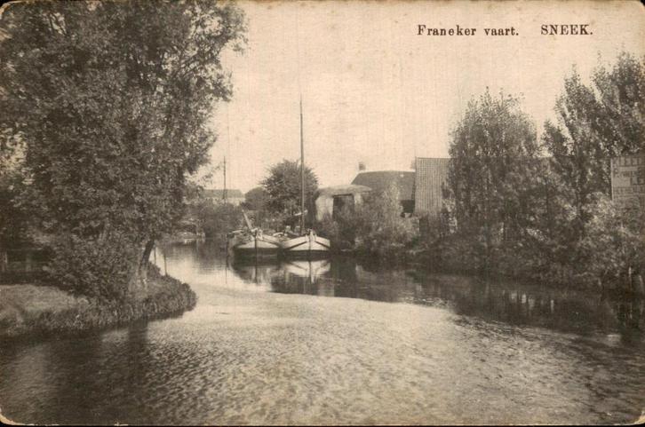Franeker vaart, Verzamelen, Ansichtkaarten | Nederland, Gelopen, Friesland, Voor 1920, Ophalen of Verzenden