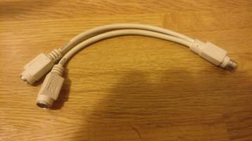 Adapter PS/2 splitter 6pin muis toetsenbord nieuw