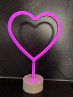 Mooie roze neon lamp in de vorm van een hart, Ophalen of Verzenden, Zo goed als nieuw