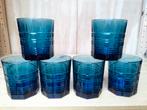 6 arcoroc glas glazen whisky whiskey glazen blauw, Verzamelen, Glas en Borrelglaasjes, Overige typen, Ophalen of Verzenden, Zo goed als nieuw