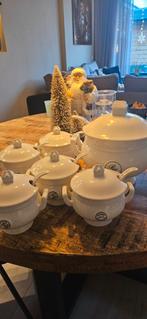 Riviera Maison Soepterrine met 5 kommen, Ophalen, Zo goed als nieuw, Kom(men), Overige stijlen