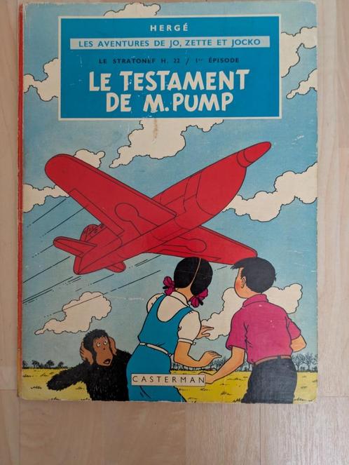 Les avontures de Jo, Zette et Jocko - Le Testament de M.Pump, Boeken, Stripboeken, Gelezen, Eén stripboek, Ophalen of Verzenden