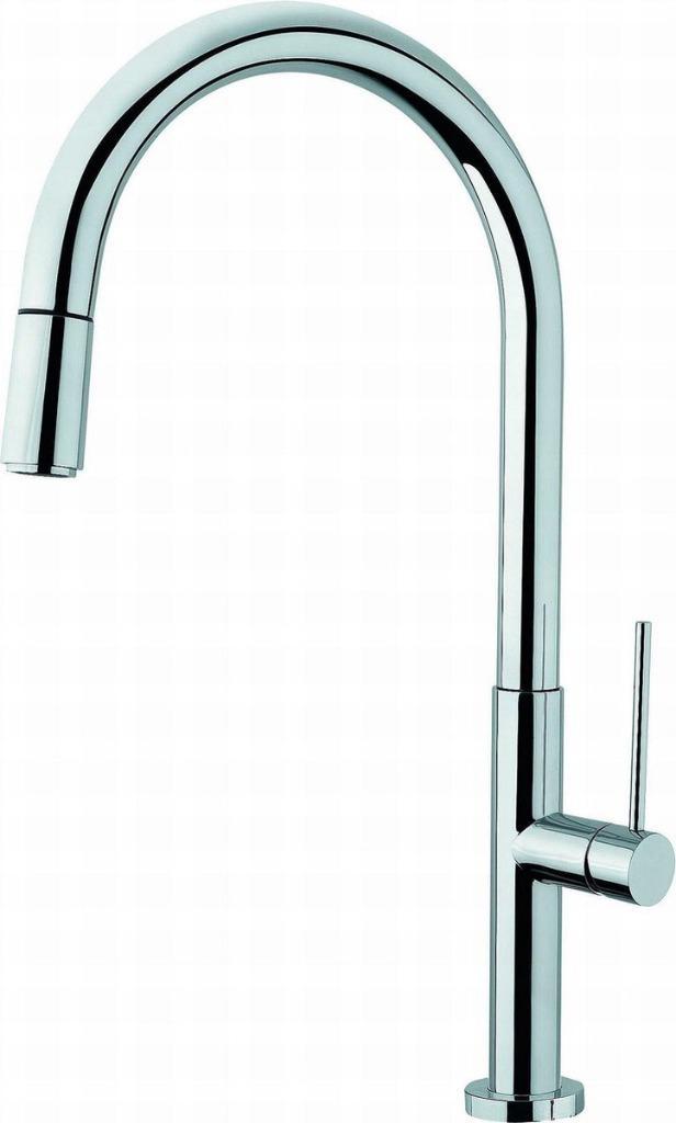 Plieger Rontessa keukenkraan met uittrekbare handdouche, Doe-het-zelf en Verbouw, Sanitair, Nieuw, Kraan, Chroom, Ophalen of Verzenden