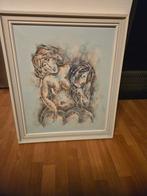 Abstract Schilderij met Figuren, Ophalen of Verzenden