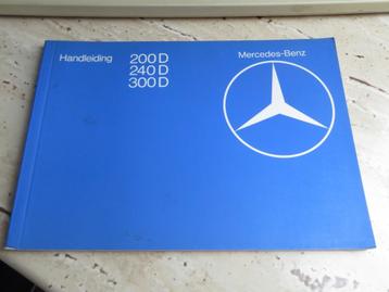 Instructieboek Mercedes 200 D, 240 D, 300 D W123 1980 beschikbaar voor biedingen