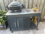 Buiten keuken bbq kast inclusief wasbak op wieltes, Ophalen, Gebruikt