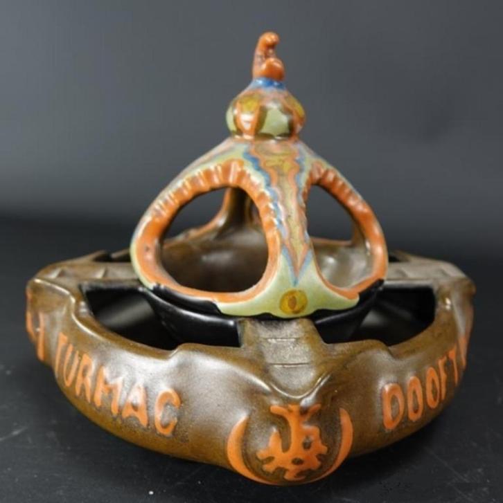 Antieke asbak uit twee delen van Turmac*) ca. 1926-1930, Antiek en Kunst, Antiek | Woonaccessoires, Verzenden