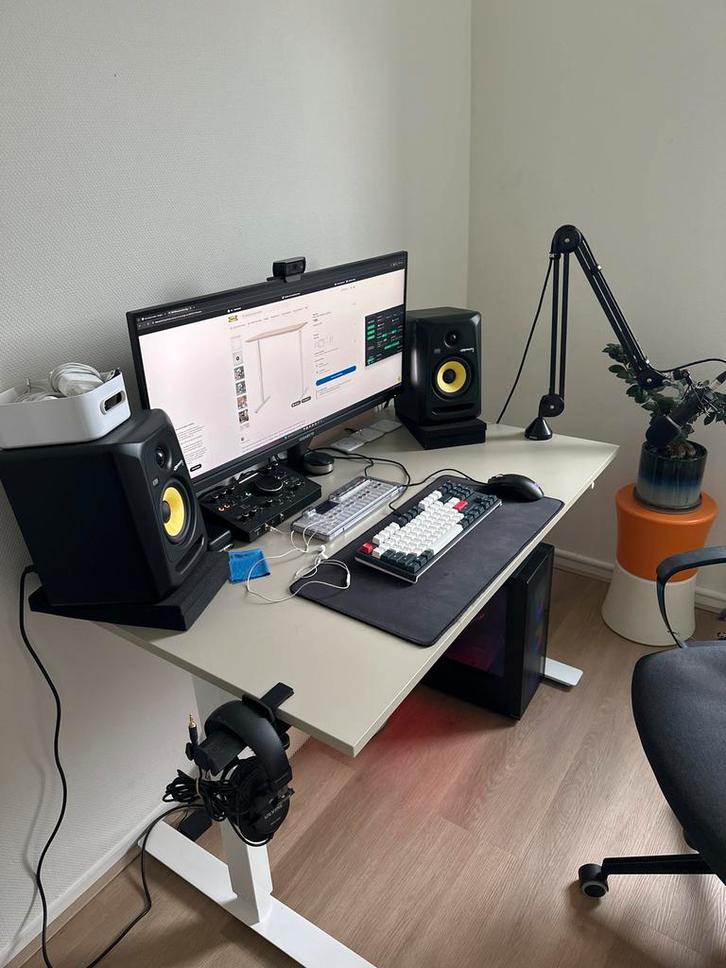 Zit/sta Bureau Trotten 120x70 - Perfect voor thuiswerk!, Huis en Inrichting, Bureaus, Gebruikt, In hoogte verstelbaar, Ophalen